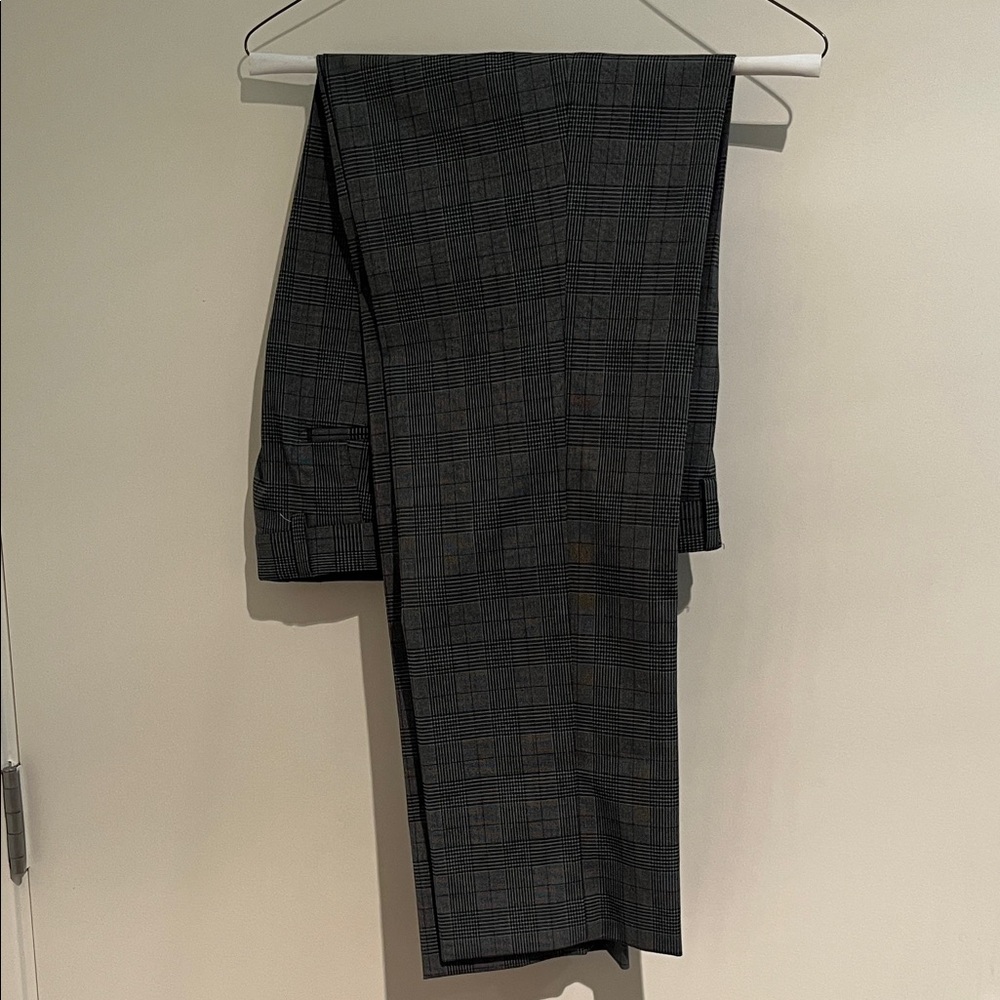 Calvin Klein Charcoal Herringbone Trousers
